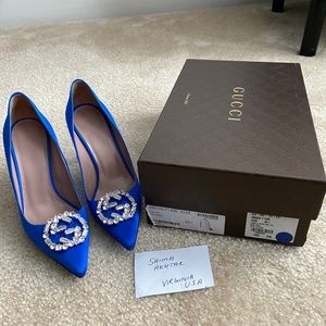 Sapphire blue Gucci pumps